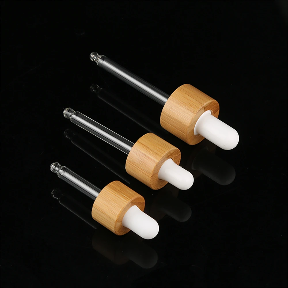 

bamboo Dropper Pipettes lids for 18mm Neck Size 5/10/15/20/30/50/100ml Essential Oil Bottle, Essence Accessories wooden Caps