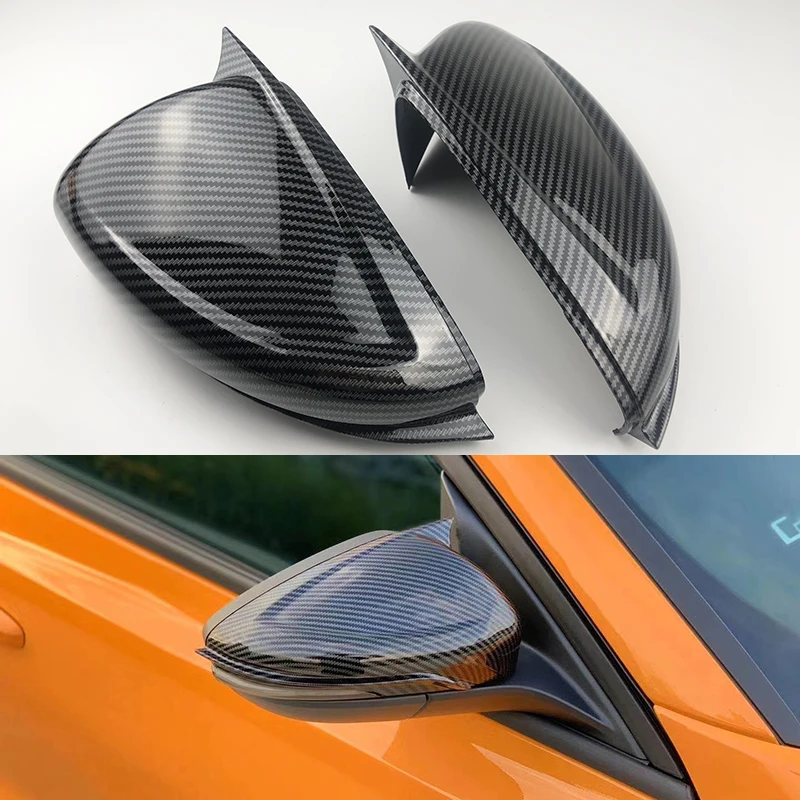 Side Exterior Mirror Cover Caps For Ford Focus 2019 2020 MK4 Real Carbon Fiberrearview Car Accessories Style