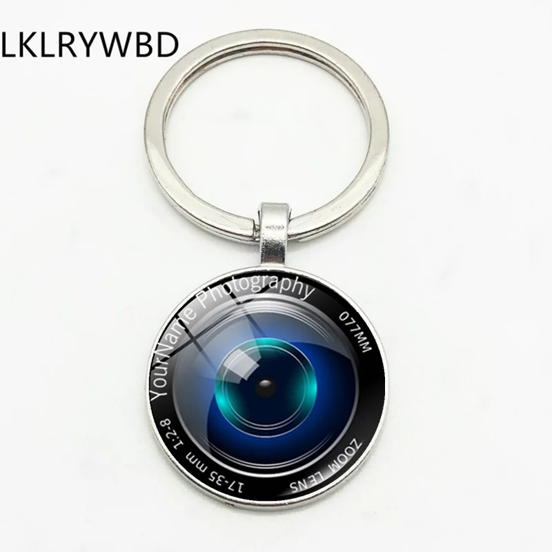 LKLRYWBD SLR Camera Lens Keyring Key Ring Jewelry Pendant Convex Glass Keychain Friend Gift...