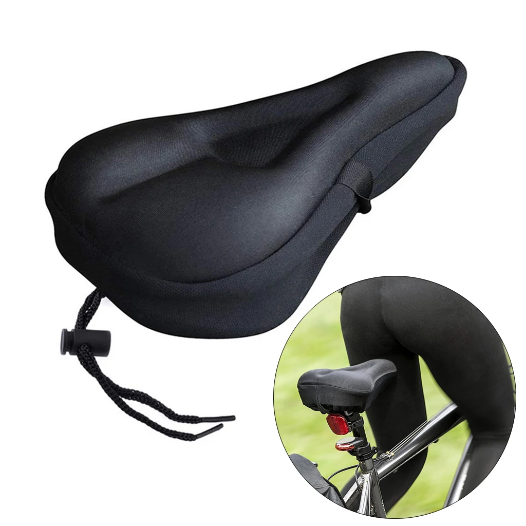 11x7 inch Premium Cycling Bike Gel Seat Cushion Cover Comfortable Super Soft Bicycle Saddle Pad for  Class/Outdoor Bicycles