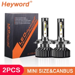 Heyword-faros LED para coche, bombillas antiniebla blancas, H4, H7, 22000LM, 6500K, H1, 9005, 9006, H8, H9, H11