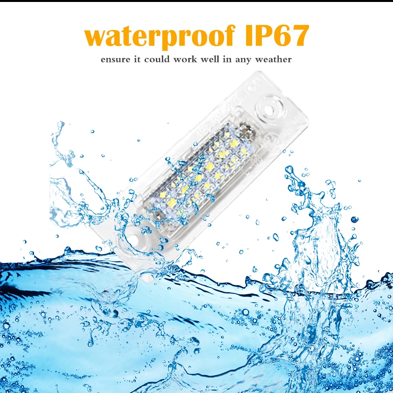 12V Car License Plate Lights Rear Lamp LED Canbus Error Free Automotive Accessories For VW Passat Touran Golf Jetta MK5 T5 SKODA