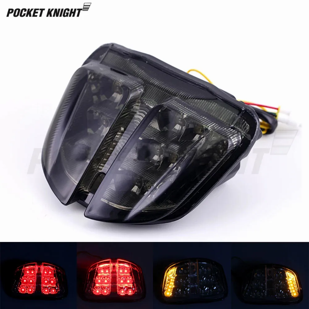 

For Suzuki GSXR600 GSXR750 GSXR 600 750 2006 2007 K6 Chrome Rear Tail Light Brake Turn Signals Integrated Light Motorcycle Light