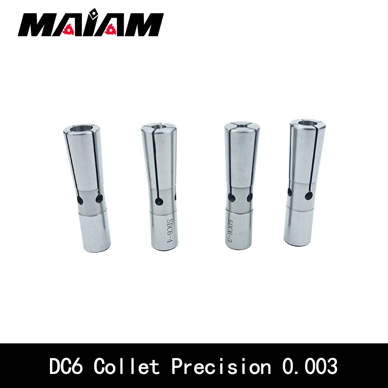 0.003 precision cnc collet dc6 chuck collet 2mm 3mm 4mm 5mm 6mm 3.175mm 1/8 pull back collet high precision collet dc collet