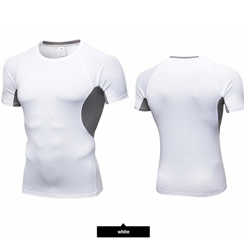 Mens Trainning T-shirts Quick Dry Men Sport T Shirts Workout Gym Training Shirt Fitness Tops Running Sportswear