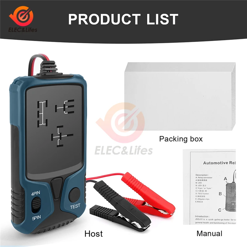 Car Relay Tester 12V Electronic Automotive Relay Tester Universal For Auto Battery Checker Alternator Analyzer Diagnostic Tool