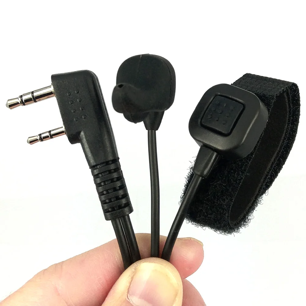 Ear Bone Earpiece Speaker Mic 2 in 1 Finger PTT Headset For Wouxun Puxing Kenwood TK3107 Baofeng uv-5R TYT KG689 Walkie Talkie