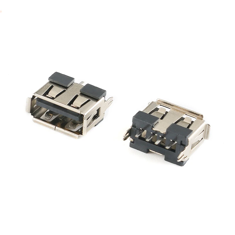 10 SZT. Złącze USB Typ A Żeńskie AF10.0 4-pinowe do montażu powierzchniowego USB-A Żeńskie SMT Czarne — zdjęcie 5