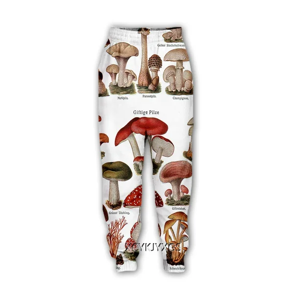 

New Unisex Mushroom Art 3D Print Causal Clothing Fashion Men Women Hip Hop Pants Plus Size S-7XL Trouser Jogger Men