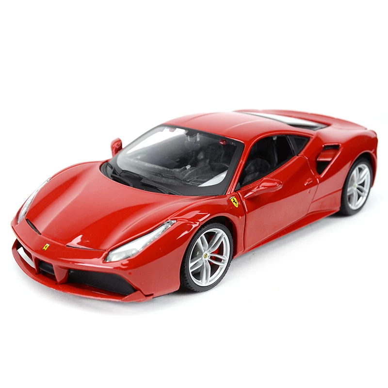 

Bburago 1:24 Ferrari 488 GTB спортивный автомобиль, статические литые автомобили, Коллекционная модель автомобиля, игрушки