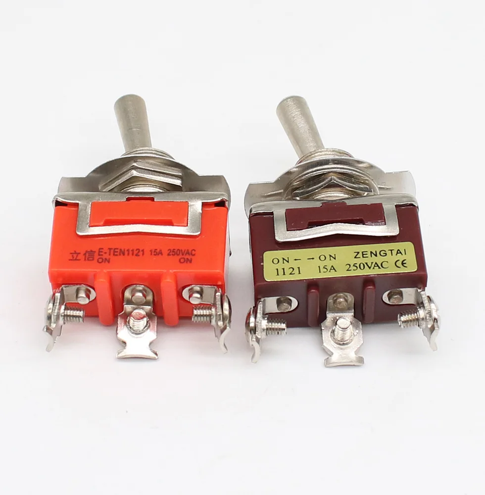 Good Quality E-TEN1121 3-Pin SPDT 3 Terminal G110 ON-ON 15A 250V Toggle Switch