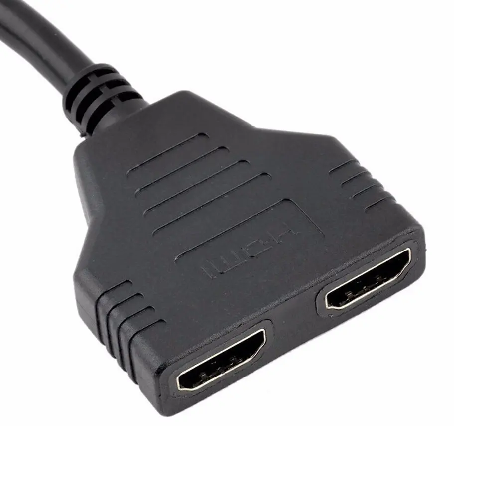 HDMI-Compatible 2 Dual Port Y Splitter 1080P HDMI-Compatible V1.4 Male To Double Female Adapter Cable 1 In 2 Out
