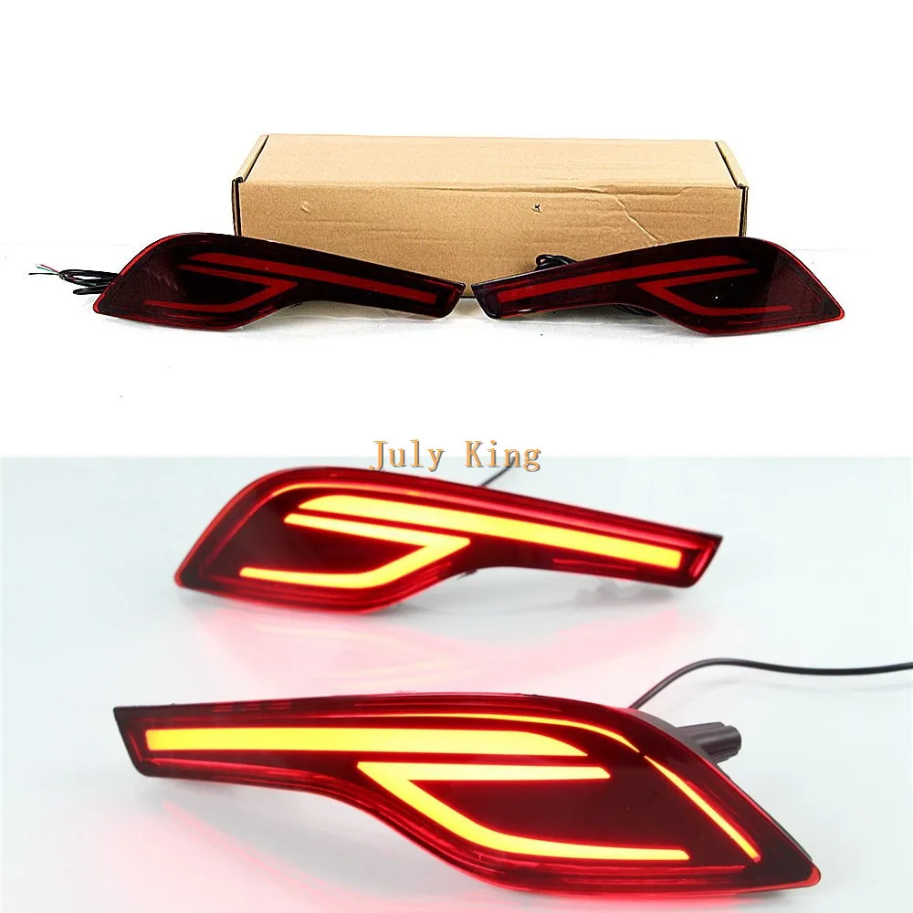 

July King LED Light Guide Rear Bumper Brake Lights + Night Running Lighs DRL Case for Honda CR-V 2017 2018 2019, A type