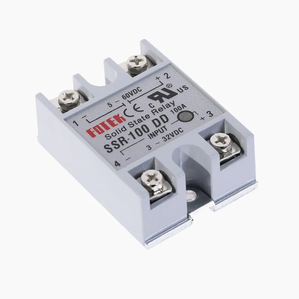 1Pcs SSR100DD SSR-100DD Manufacturer 100A solid state relay ,input 3-32VDC output 5-60VDC