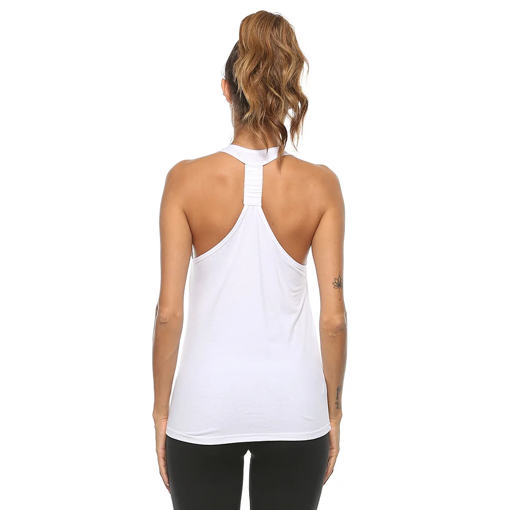 Women Yoga Shirts Sports Shirt Quick Drying Yoga Top sleeveless Fitness Running T-shirt Tees Workout Sportswear