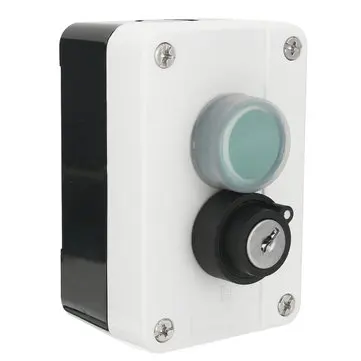 2P Wired ABS Waterproof Box Screws Installation Push Button Switch With Keys For Automatic Gate Opener