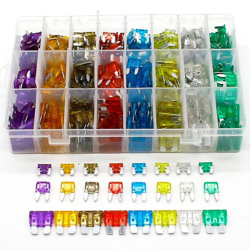 New Micro Mini  standard 480pcs Auto Automotive Car Boat Truck Blade Fuse Box Assortment 3A 5A 7.5A 10A 15A 20A 25A 30A