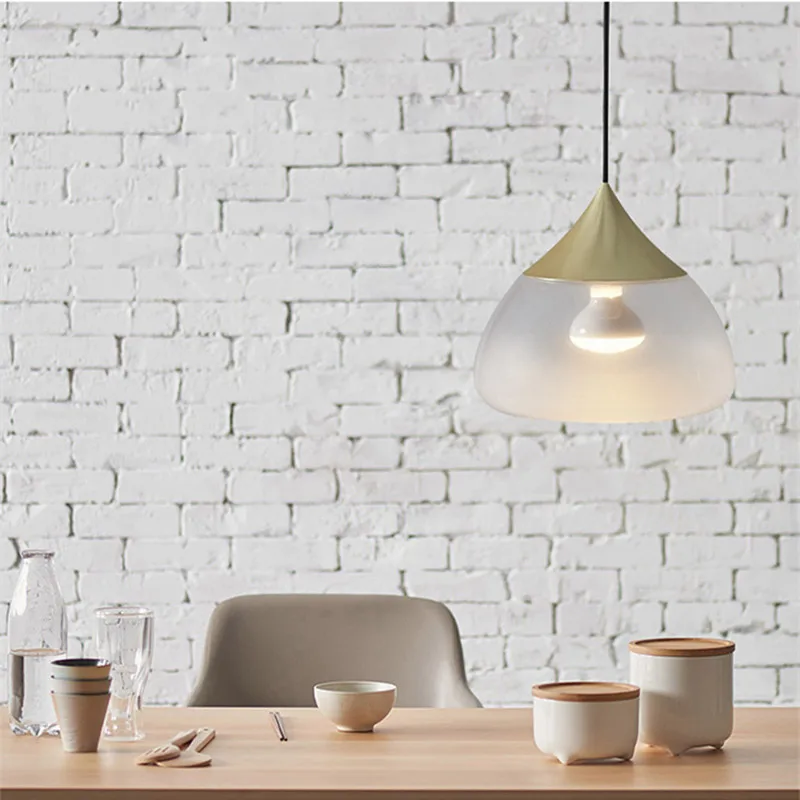 Nordic Mist Pendant Light Simple glass pendant light Creative Design lamp rose gold for Dining Room Bar Corridor art deco lamp