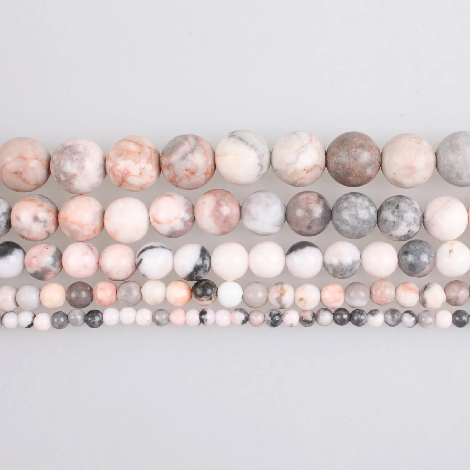 Natural Stone Beads Pink Zebra Jasper Zebra Stone Round Loose Beads 4 6 8 10 12mm Beads For Bracelets Necklace Jewelry Making