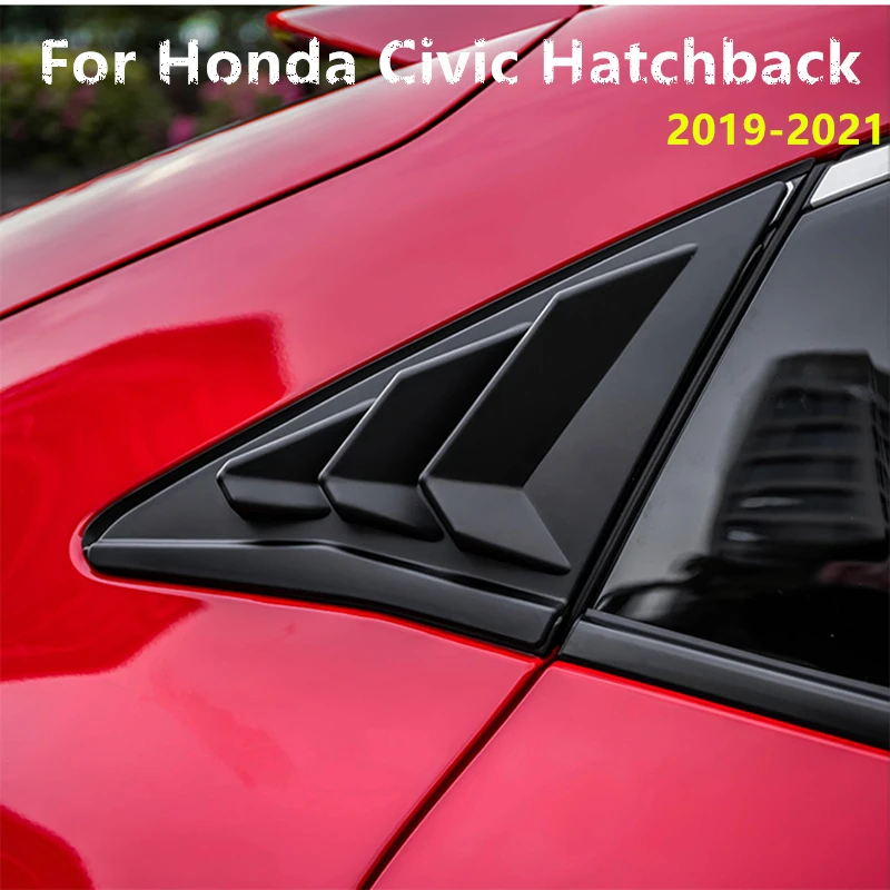 ABS Rear Quarter Panel Side Vent Window Scoop Louver Trim For Honda Civic Type R Hatchback 2020 2021