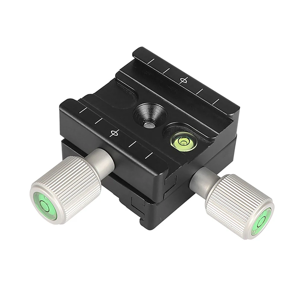 CAMVATE Arca Swiss Standard 50mm morsetto a sgancio rapido a doppia faccia (larghezza piastra 38mm) con livelli di bolla integrati per treppiede nuovo