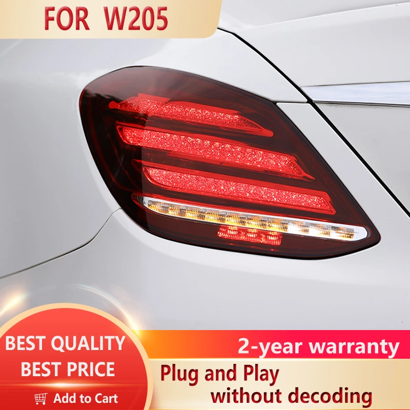 

Задние фонари для W205 2015-2020 C180 C200 C260 светодиодный Tail W222, дизайнерские задние фонари DRL, динамический матричный сигнал