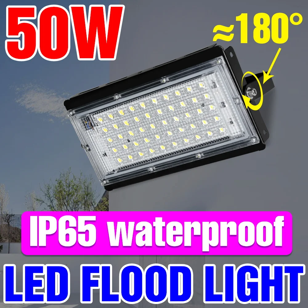 50W LED Outdoor Spotlight 220V Flood Light Bulb Led Lamp Courtyard Lighting Wall Light IP65 Waterproof Street Lamp Led Projector