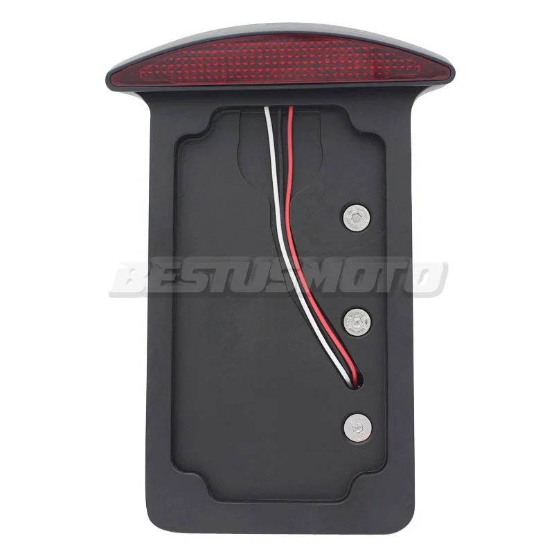 Universal Motorcycle Brake Tail light Side Mount License Plate Bracket Holder For Harley Sportster Chopper Bobber Softail
