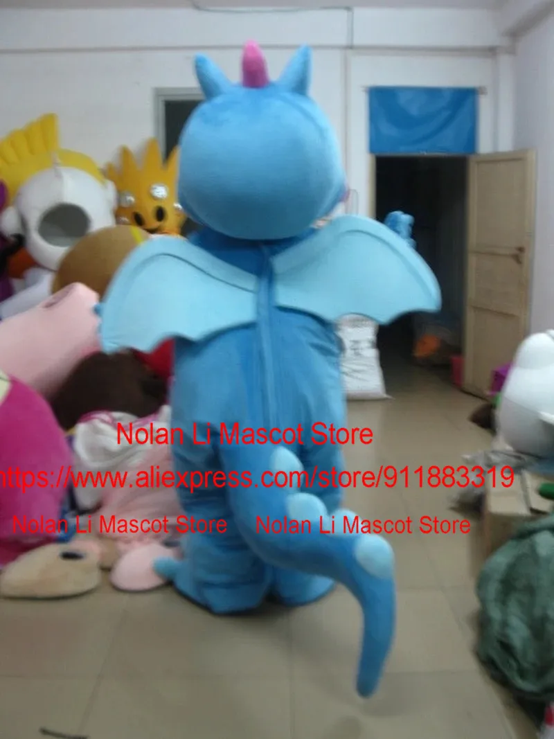 Blue Dragon Mascot Costume Set para Adultos, Role Playing, Unisex Party Game, Publicidade, Presente de Halloween, 1067, Venda Quente