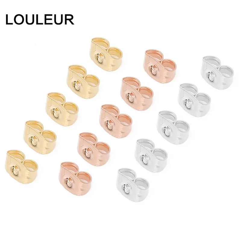 

50pcs/lot Stainless Steel Earring Settings Base Earring Back Plug Ear Stud Back Ear Stopper for DIY Jewelry Finding Wholesale