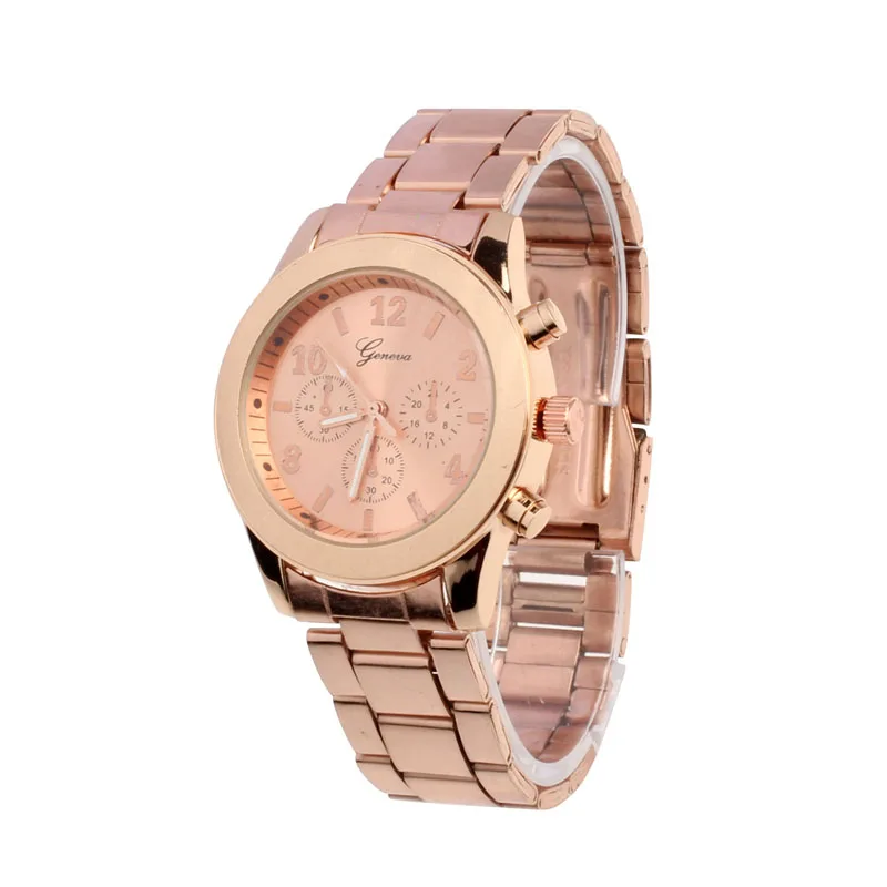 Nice Vogue Ladies Watch High Quality Stainless Steel Quartz Wrist Watch Vogue Watch Womens Rose Gold Watches Ladie Watch Clock