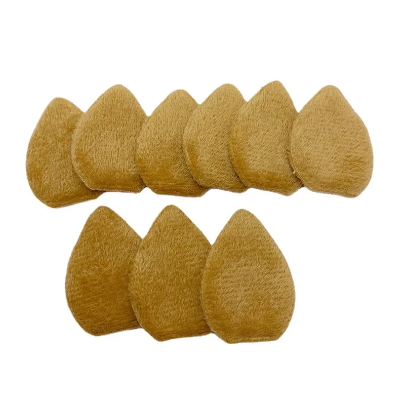 40Pairs/Lot 3.3*4.5CM Double-sided Plush Brown Ear Padded Appliques For Craft Clothes Sewing Supplies DIY Hair Clip Accessories