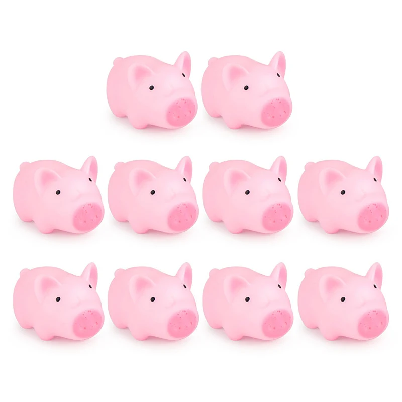 10pcs Pink Pig Sound Pet Toy Small Pig Cat Dog Toy For Teddy Puppy Squeak MIni Pig Dog Toys