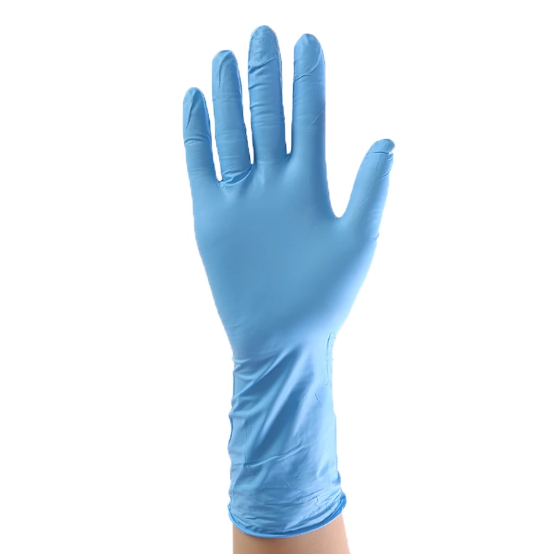 10pairs/pack Long Sleeve Blue Disposable Rubber Gloves Cleaning Catering Food 12inch Nitrile Gloves Thick Durable Gloves 12inch