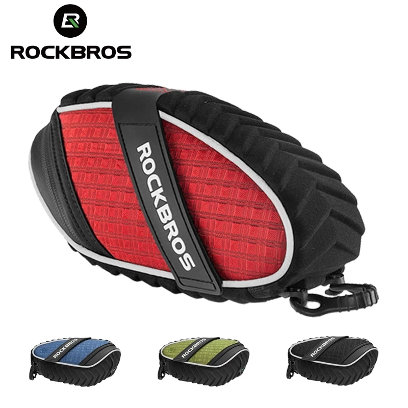 ROCKBROS Rainproof Bicycle Bag Shockproof Bike Saddle Bag For Refletive Rear Large Capatity Seatpost MTB Bike Bag Accessories