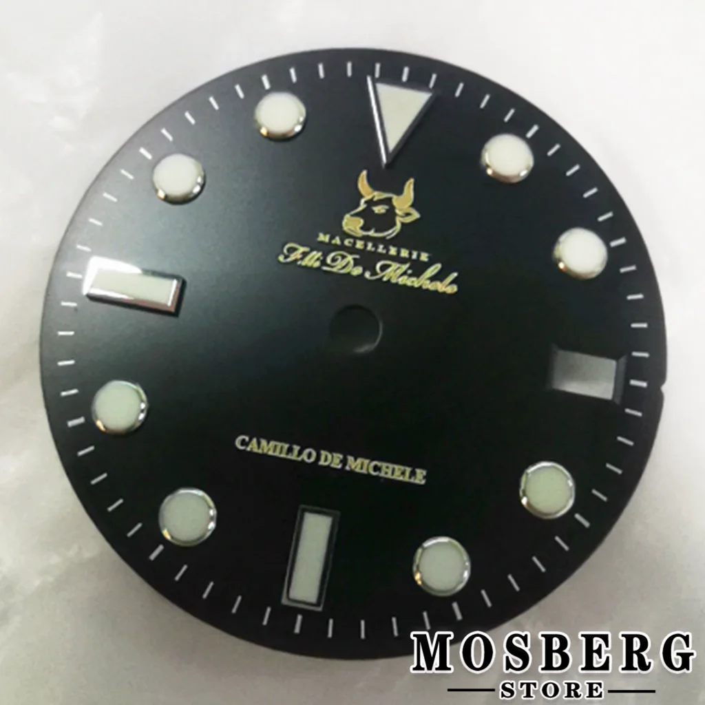 Customized Personalization DIY Custom Logo Watch Dial Black White For NH35 NH36 Movement Accessory Part