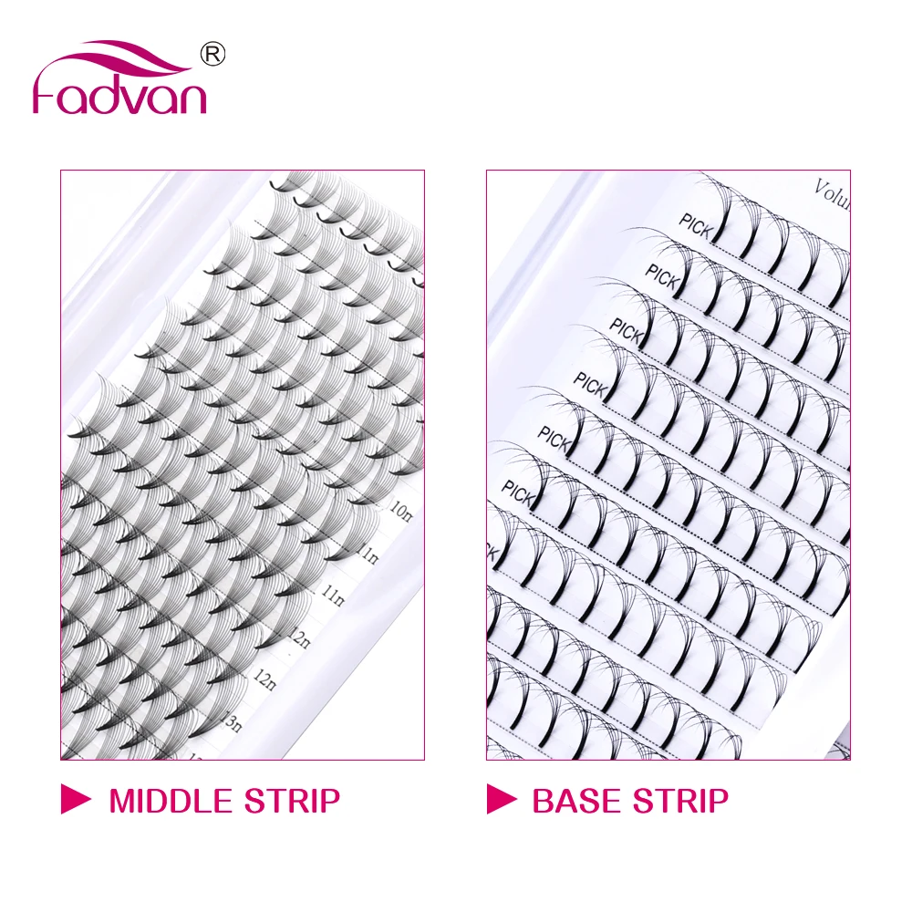 FADVAN Premade Volume Fan Eyelash Extension Supplies 8-14 Mix Soft 3D/5D/6D/10D/12D/20D/30D Premade Volume Fan Lashes Extensions