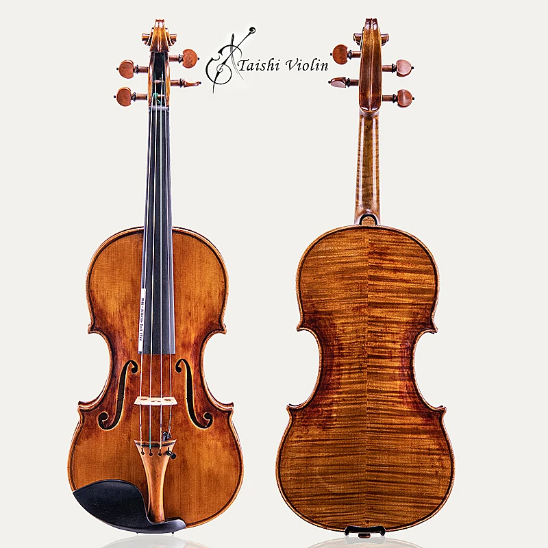 Taishi Guanelli Ole Bull 1744 violin Professional grade playing instrument  4/4 European Spruce Top Oil Varnish free case+bow