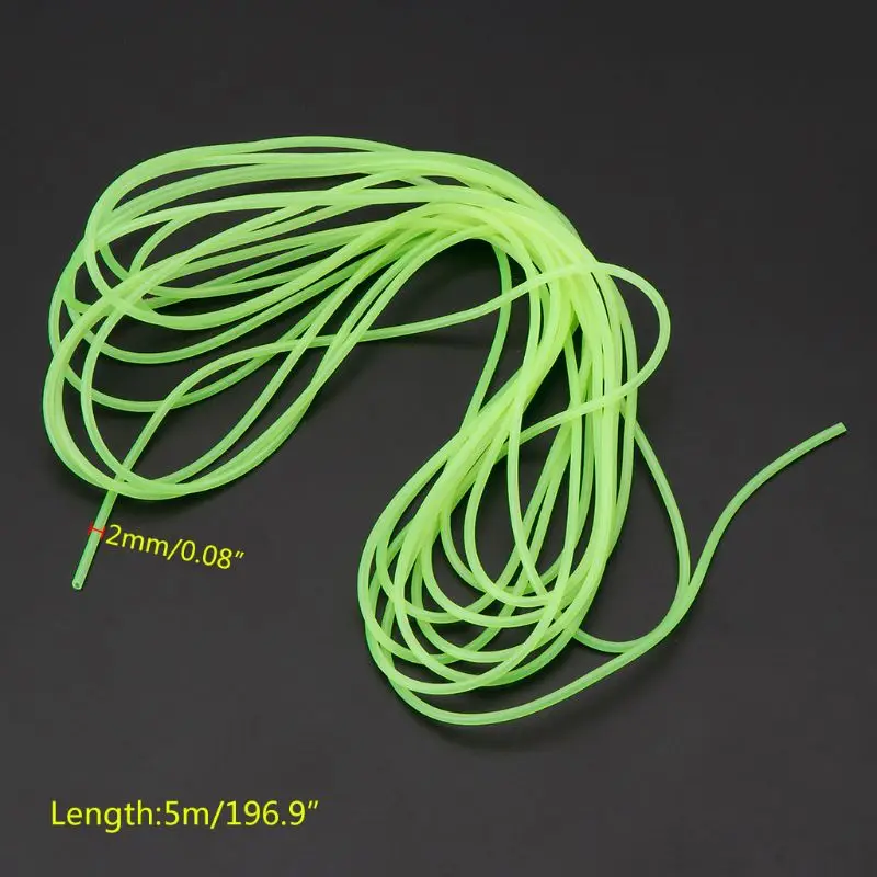 Fishing Night Luminous Tube Fluorescent 5m Glow Sub Line Rig Tackle Accessories Dropship