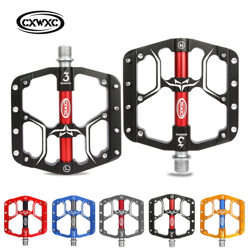 CXWXC V15 Bicycle MTB Pedals 3 Sealed Bearings Matte texture Flat Wide Platform Mountain Bike Pedales Bicicleta Accessories Part