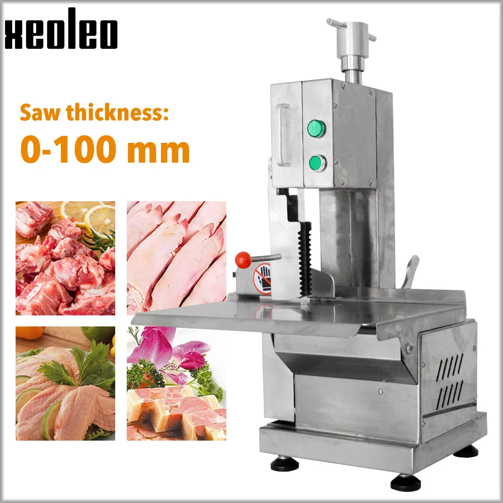 XEOLEO – machine à scier les os, coupe la viande congelée, professionnelle, en acier inoxydable, côtes découpées/poisson/viande/bœuf, 110V/220V