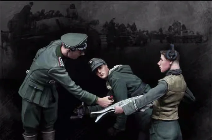 Figurine modèle GK en résine 1/35, 3 figurines, kit non assemblé et non peint