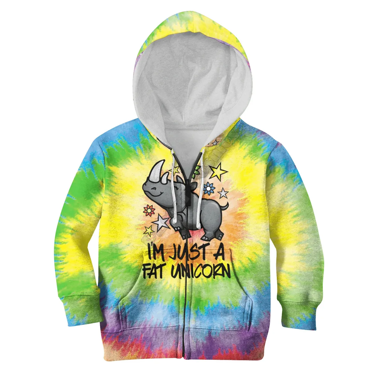 I Am Just A Fat Unicorn 3d printed Hoodies Kids Pullover Sweatshirt Tracksuit jacket t shirts Coat Boy GIRL Funny Animal