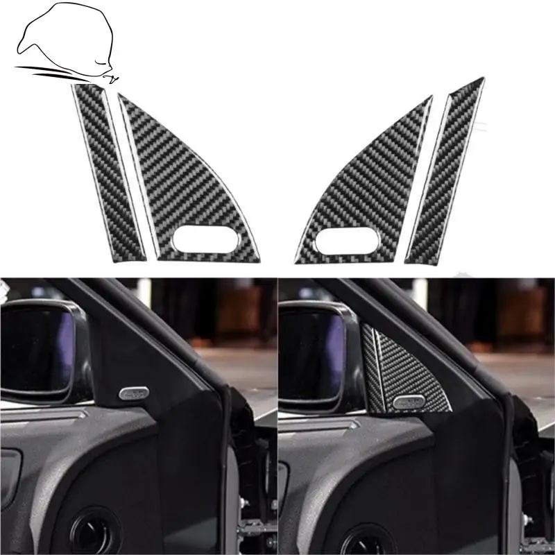 

Car Door Tweeter Panel Sticker For Dodge Charger LD 2015+ SE RT Carbon Fiber Front Window Triangle Trim Cover Car Accessories