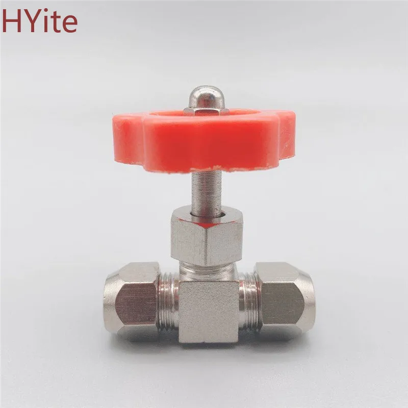 

6mm 8mm 10mm 12mm Hole Dia Orange Plastic Handle Metal High Pressure Durable Tube Needle Type Globe Valve