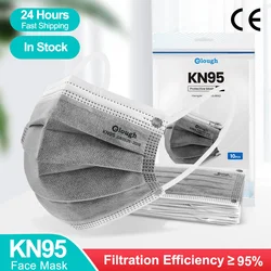 In Stock 10-100PCS KN95 Masks 5 Layers kn95 Mascarillas Certificadas Protective Mouth Mask Reusable KN95 Respirator  ffp2mask