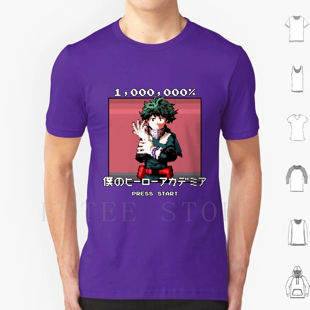 Deku Pixel Retro T Shirt Men Cotton 6xl Todoroki Shoto Shoto Todoroki Bnha Mha Boku No Boku No Hero Academia Hero Academia