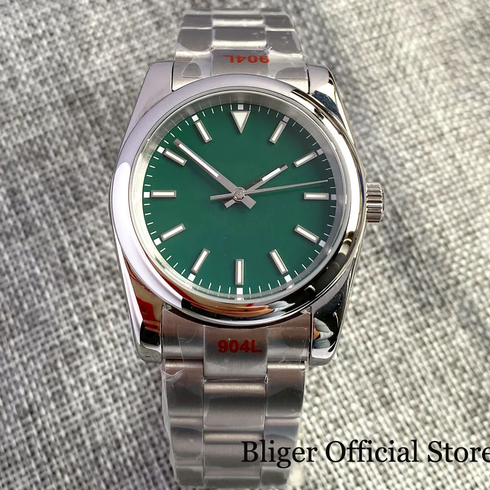 

BLIGER Shinny Bezel Green 36mm/39mm Business NH35 MIYOTA 8215 PT5000 Automatic Men Watch Screwdown Crown