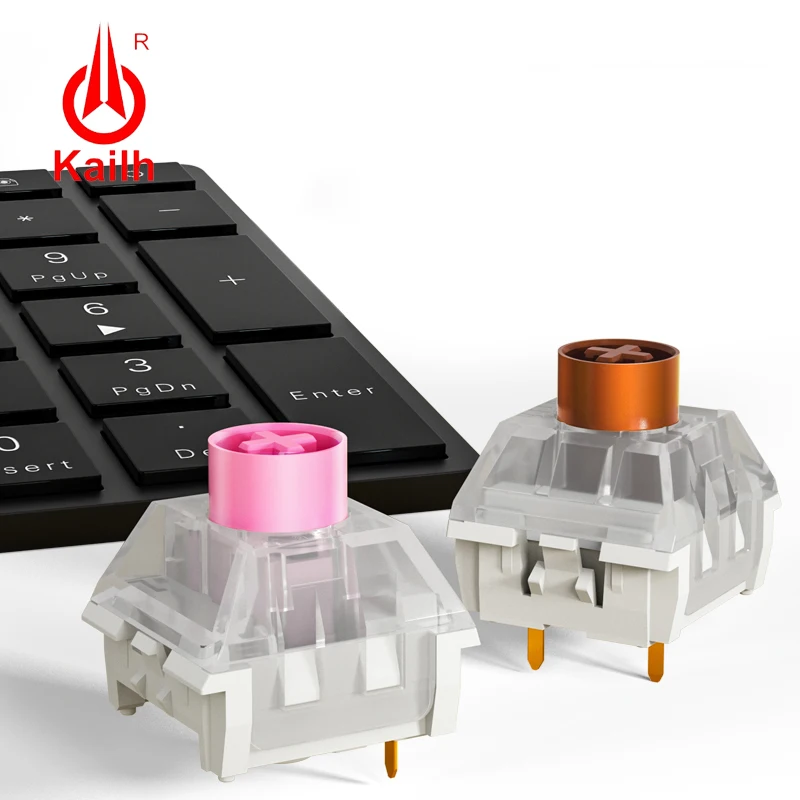 KBDiy Saklar Diam Kotak Kailh Merah Muda Coklat untuk Keyboard Mekanik DIY RGB/SMD Tahan Debu Tahan Air Kompatibel Cherry MX