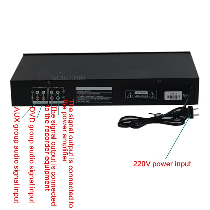 Equalizzatore Audio professionale EQ Stereo a 40 segmenti, doppio equalizzatore Audio febbre Bluetooth Stage/KTV a 20 segmenti